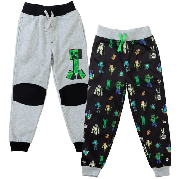 Pantalones Minecraft Creeper Zombie Steve Big Boys de 10 a 12 años
