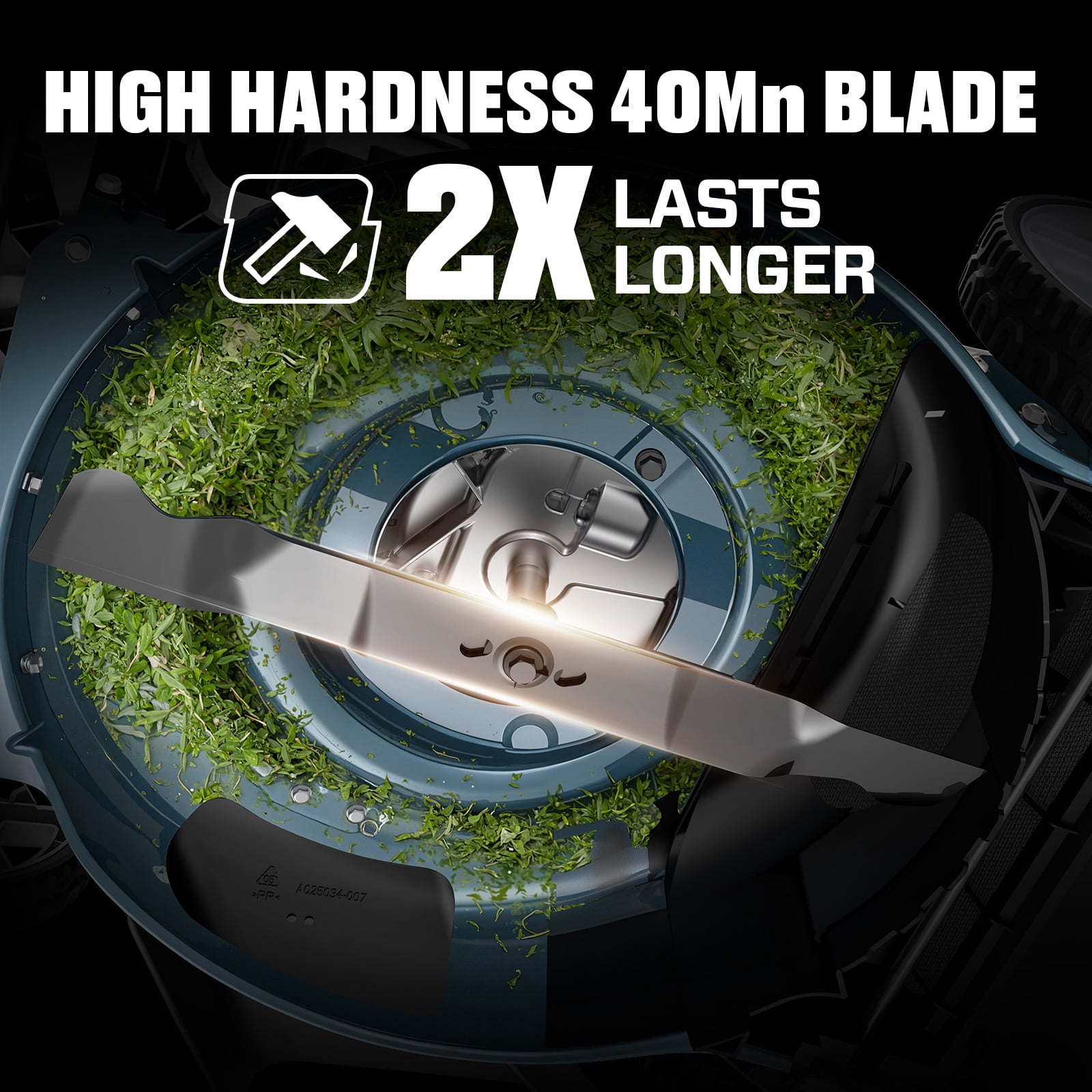 SENIX Gas Lawn Mower 21in Cutting Blade 22in Cutting Deck, 144cc 4-Cycle Engine, 3-In-1, 6-Height Adjustment, 11" Rear Wheels, LSPG-M14