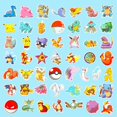 thumbnail image 3 of 100 Pcs Anime Stickers, Japanese Anime Stickers Cartoon Waterproof Sticker Monsters Stickers Cute Stickers for Waterbottles Laptop Phone Notebook, 3 of 6