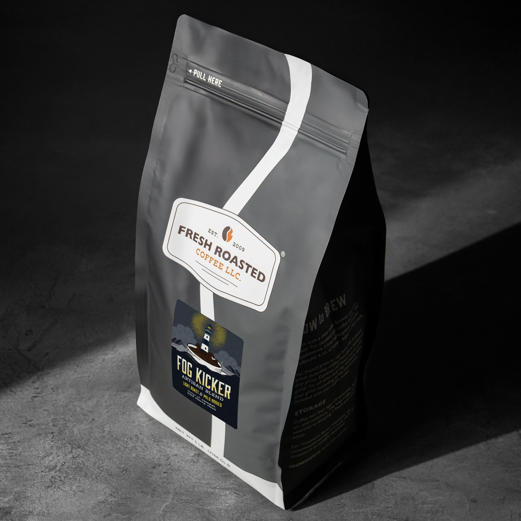 3 pack Fresh Roasted Coffee, Fog Kicker Blend Coffee, Light Roast, Whole Bean, 12 oz