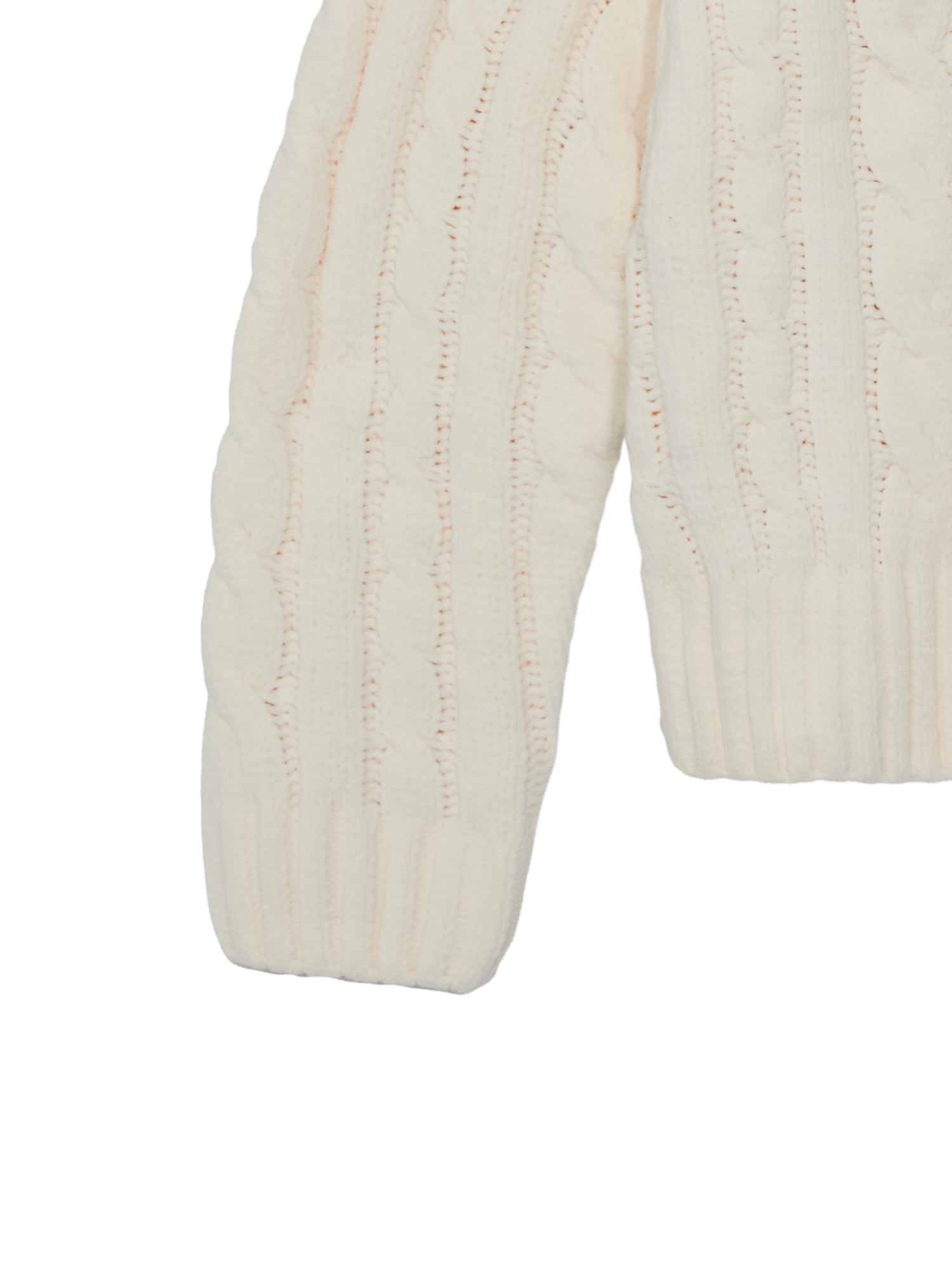 Wonder Nation Girls Chenille Sweater with Long Sleeves, Sizes 4-18 & Plus