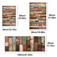 thumbnail image 5 of YIMEIS Wooden Panels Festive Colors Kitchen Mat Rug Set  - Perfect for Kitchen Counter, 16''*24''/20''*32''/47''*18'', Functional for Decoration, 5 of 10
