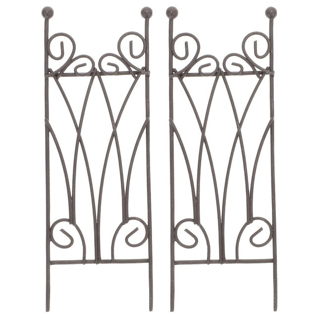 Miangastore 2pcs Small Trellis for Potted Plants, Iron Art Plant Trellis for Climbing Plants Indoor Potted Plants Climbing Rack Potted Plant Support Trellis
