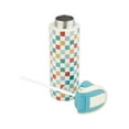 thumbnail image 2 of TAL Stainless Steel 2-in-1 Straw and Chug Water Bottle with Push Lid 24 fl oz, Multi Checker, 2 of 11