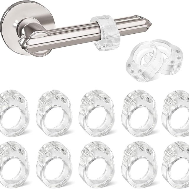 Tope de puerta de Gel de sílice transparente, tope de manija de puerta, protección de pared, parachoques, paredes, protección de muebles, 10 Uds.
