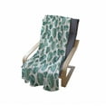 thumbnail image 4 of Green Leaf Soft Flannel Fleece Throw Blanket, Tropical Palm Tree Leaves Exotic Hawaiian Foliage Rainforest Jungle, Cozy Plush for Indoor and Outdoor Use, 70" x 90", Sea Green Teal White, by Ambesonne, 4 of 6