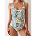 thumbnail image 5 of Leey-World Women's Sexy One Piece Swimsuits V Neck Padded Bathing Suit Modest Front Cutout Open Back Slimming Swimsuit Women Swimsuits One Piece(Green,M), 5 of 5