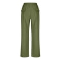 thumbnail image 5 of ABATAB Palazzo Pants for Women Wide Leg Elastic Waisted Trousers Loose Casual Cotton Linen Lightweight Lounge Pants with Pockets, 5 of 6