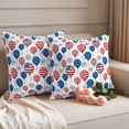 thumbnail image 2 of Independence Day Pillow Covers 2 Pack Watercolor U. S, Flag Themed Balloons Cute Firework Pillowcase Waterproof Outdoor Throw Pillow Cover for Patio Garden Square Cushion 16”x16”, 2 of 9