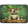 thumbnail image 5 of FREEAMG Happy St. Patrick's Day Bath Curtain Rugs Sets 2 Pcs, Bathroom Theme Set with Shower Curtain and Non-Slip Carpet -12 Hooks-60X72in, 5 of 7
