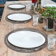 thumbnail image 3 of Beaded Placemats Set of 4 for Dining Table, Table Placemats, 14 Inches Round - Silver Smoke, 3 of 7