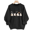 thumbnail image 4 of Certgust Women's Sweatshirt Under $10 Womens Pullover Funny B Print Long Sleeved O Neck Fashion Warm Autumn Winter Sweatshirt Tops, 4 of 8