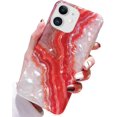 thumbnail image 1 of IBAOLEA Case Compatible with iPhone 11 6.1-inch, Luxury Sparkle Translucent Clear Leopard Cheetah Print Pearly Design Soft Silicone Slim TPU Protective Phone Case Cover for Girls Women (Bling) Red, 1 of 7