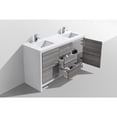 thumbnail image 3 of Kubebath 60″ Double Sink Ash Gray Modern Bathroom Vanity with White Quartz Counter-Top, 3 of 6