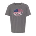 thumbnail image 2 of Bearica American Flag Kid's 4th of July Shirts, Patroitic Shirts for Kids - Heather Grey MH200YPATRIOT S2 S, 2 of 3
