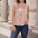 thumbnail image 1 of Camisola Lentejuelas Señoras Halter Tops Color sólido Chaleco de verano Estilo retro Ropa diaria (Rosa XXL) Cgtredaw Para estrenar, 1 of 6