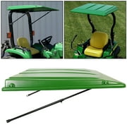 Kojem Tractor Canopy Fit for John Deere Compact Utility Tractors with ROPS ( 34" Wide or Less 1 1/2" x 3", 2" x 2" or 2" x 3" ROPS 35" Wide X 40" Long ) Green