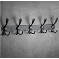 thumbnail image 5 of Perchero de pared negro – 5 ganchos triples – 40 cm – Perchero de pared de acero inoxidable para entrada, dormitorio, baño y guardarropa brillar Electrónica, 5 of 5