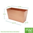 thumbnail image 5 of Achla Designs 22" W Rectangle Copper Plated Galvanized Steel Flower Box, Indoor Outdoor Use, 5 of 5