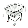 thumbnail image 3 of Steel Wire Laundry Cart Laundry Basket with 4 Wheels Commercial Laundry Basket Cart for Homes, Hotels, 3 of 19