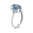thumbnail image 2 of SZUL Women's Heart Shaped Blue Topaz and Diamond Ring in 14K White Gold, 2 of 3