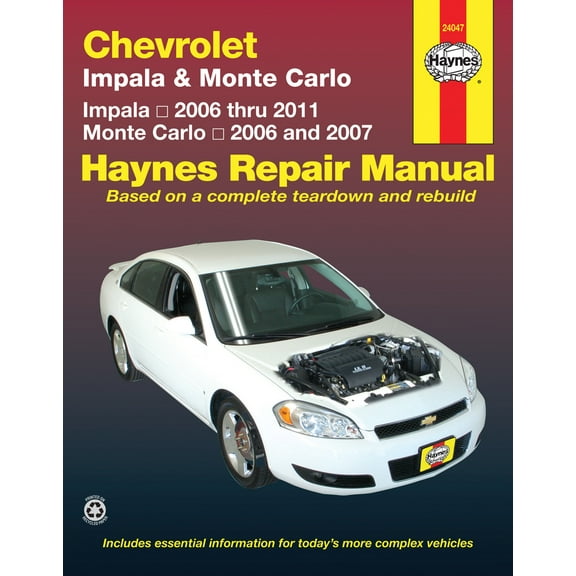 Chevrolet Impala (06-11) & Monte Carlo (06-07) Haynes Repair Manual ^