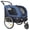 Dark Blue, variant on CQSXDA Versatile 2-In-1 Pet Bike Trailer and Stroller Combo with Foldable Design,with Release Wheels and Breathable Mesh and PVC Rain Cover for Pets up to 110 Pounds Outdoorsray, Black+Grey