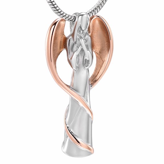 Angel Wing Urn Necklace for Women Men Cremation Jewelry for Human Ashes Hold Loved Ones Ash Keepsake Memorial Urn Necklace Fairy Memorial Pendant