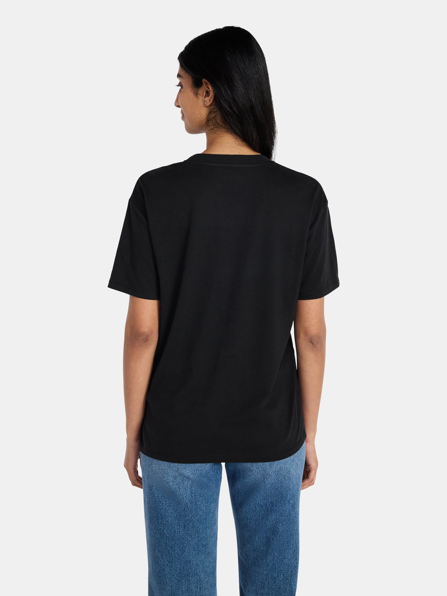 Disney Stitch Women's Embroidered Graphic Tee with Short Sleeves, Sizes XXS-XXL