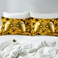 thumbnail image 4 of Erosebridal Video Game Sheet Set Twin,Golden Black Bedding Sets Twin Size,Teen Bedroom Decor,3pcs, 4 of 7
