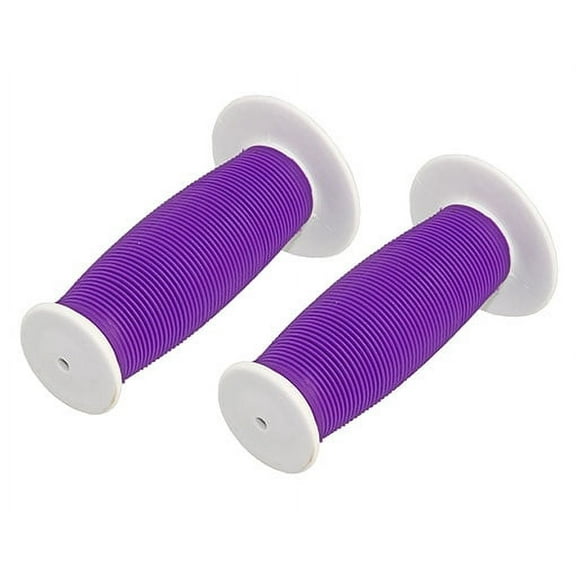 Alta Mushroom Two-Tone Bike Grips, (White/Purple)