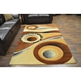 thumbnail image 6 of PREMIUM 3D Hand Carved Modern 2x7 2x8 Runner Rug Contemporary 1504 Orange Beige, 6 of 10