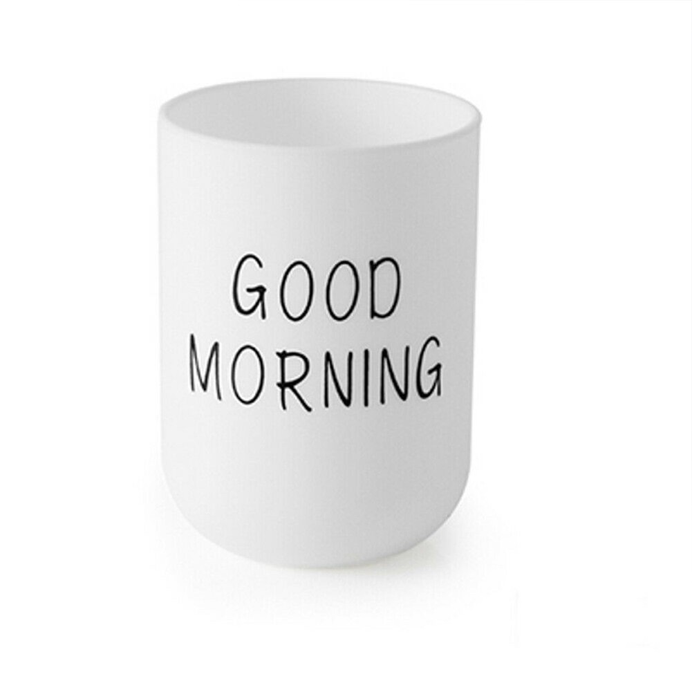 GLFILL Bathroom Tumbler Good Morning Toothbrush Holder Cup Travel