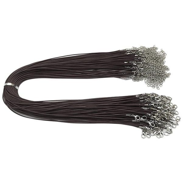 Cordón ence para colr con cierre, para brazalete, colr y fabricación de bricoje, 100 piezas de cordón ence para colr, 71 p Café Gloria Cordón de collar de algodón encerado