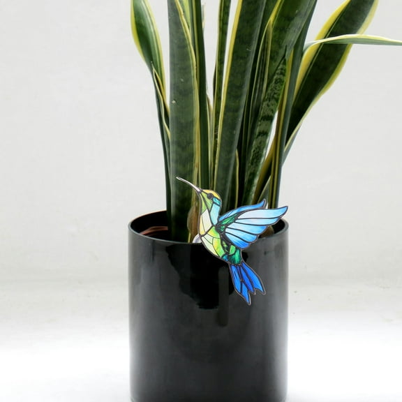 KONTONTY Colorful Acrylic Birds Outdoor Lawn Ornaments for Garden Decorative Flower Pot Marker .5 Inch