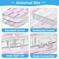 thumbnail image 4 of Plastic Pencil Box Large Capacity Pencil Boxes Clear Boxes with Snap-Tight Lid Stylish Office Supplies Storage Organizer Box Bows and Heart Pattern, 4 of 7