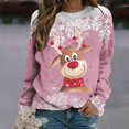 thumbnail image 2 of Sudaderas de Cuello Redondo de Navidad Para Mujer Moda Casual Manga Larga Estampado Tops Blusa Odeerbi ODB191265, 2 of 6