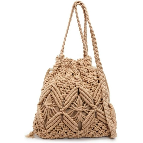 MMYGU Women Straw Woven Crossbody Bag Hollow Out Tote Purse Summer Beach Messenger Bag Handbag for Work Travel Vacation