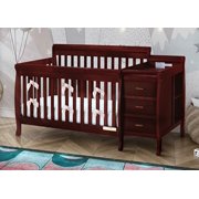 AFG Baby Furniture Kimberly 3-in-1 Convertible Crib and Changer, Cherry