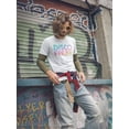 thumbnail image 2 of "Disco Freak" Across Chest Multicolor Text Men White T-Shirt, Male x-Large, 2 of 4
