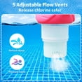 thumbnail image 4 of Flotador solar de cloro para piscina Uekars Flamingo, 18 cm, con luz, 4 of 7