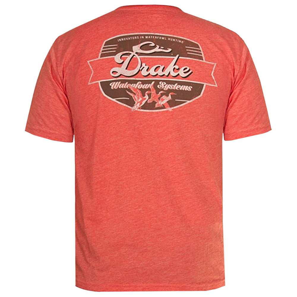 Drake Design - Drake Waterfowl Mens Vintage Script Short Sleeve T-Shirt ...