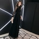thumbnail image 2 of Vestido de noche negro elegante para mujer, para banquete, para anfitriona, de manga larga, elegante vestido de fiesta, 2 of 6