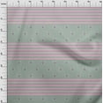 thumbnail image 3 of oneOone Organic Cotton Poplin Twill Fabric Stripe & Cat Face Animal Print Sewing Fabric BTY 42 Inch Wide, 3 of 4