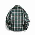 thumbnail image 3 of Busydd Plus Size Shirts for Men M-5XL Oversized Loose Button Up Shirts Long Sleeve Lapel Plaid Shirt Fashion Vintage Casual Shirts with Pocket, 3 of 3