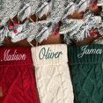 thumbnail image 2 of Medias de Navidad con nombre personalizado, calcetines de decoración navideña con monograma, bordado personalizado con nombre, medias de punto, regalo de Navidad, 2 of 4