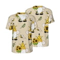 thumbnail image 6 of Rocae Gnomes Bees And Sunflowers for Breathable Men's Baseball T-Shirt Fashionable Casual Baseball Jersey, Moisture-wicking Sportswear 3X-Large, 6 of 9