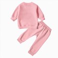 thumbnail image 5 of NOLDARES Baby Boy Toddler Fall Clothes Print Long Sleeve Pullover Tops + Pant Sets Toddler Winter Outfits 2-Piece Clothing Set(Pink,6-12 M), 5 of 8