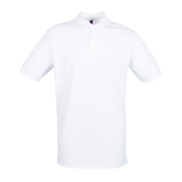 Henbury - Polo algodón pique tallaje moderno para hombre (Blanco)