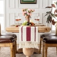 thumbnail image 6 of Table Runner 70 Inches Long Boho Macrame Fall Table Runner for Home Decor, Farmhouse Table Runners with Tassels for Party Rustic Bridal Shower Dining Decor 11x70 Inches, 6 of 7